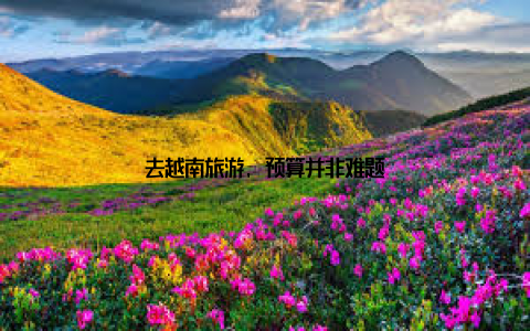 去越南旅游, 预算并非难题