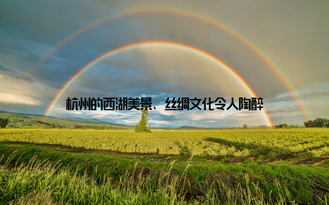杭州的西湖美景、丝绸文化令人陶醉