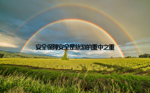 安全保障安全是旅游的重中之重